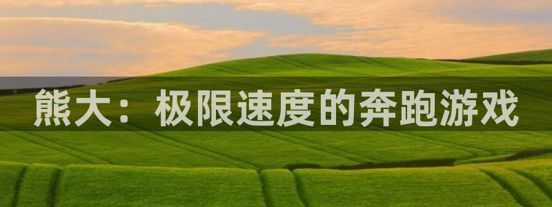 高德娱乐线路测试：熊大：极限速度的奔跑游戏